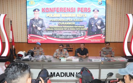 Polres Madiun Kota Ungkap 3 Kasus Curanmor, 4 Residivis Diamankan