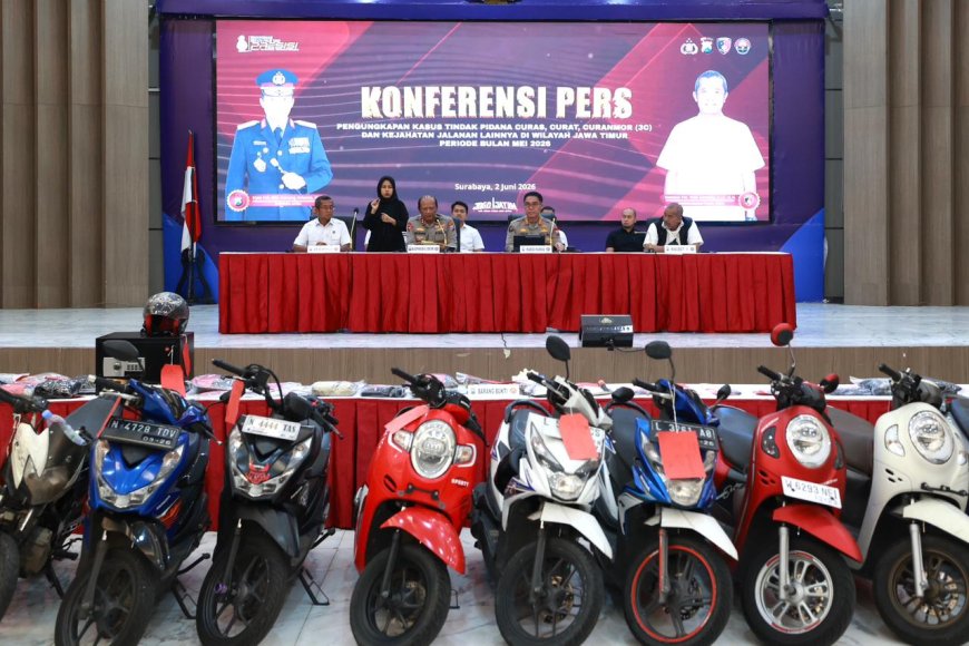 Polisi Ungkap Ratusan Kasus 3C dan Kejahatan Jalanan di Jawa Timur